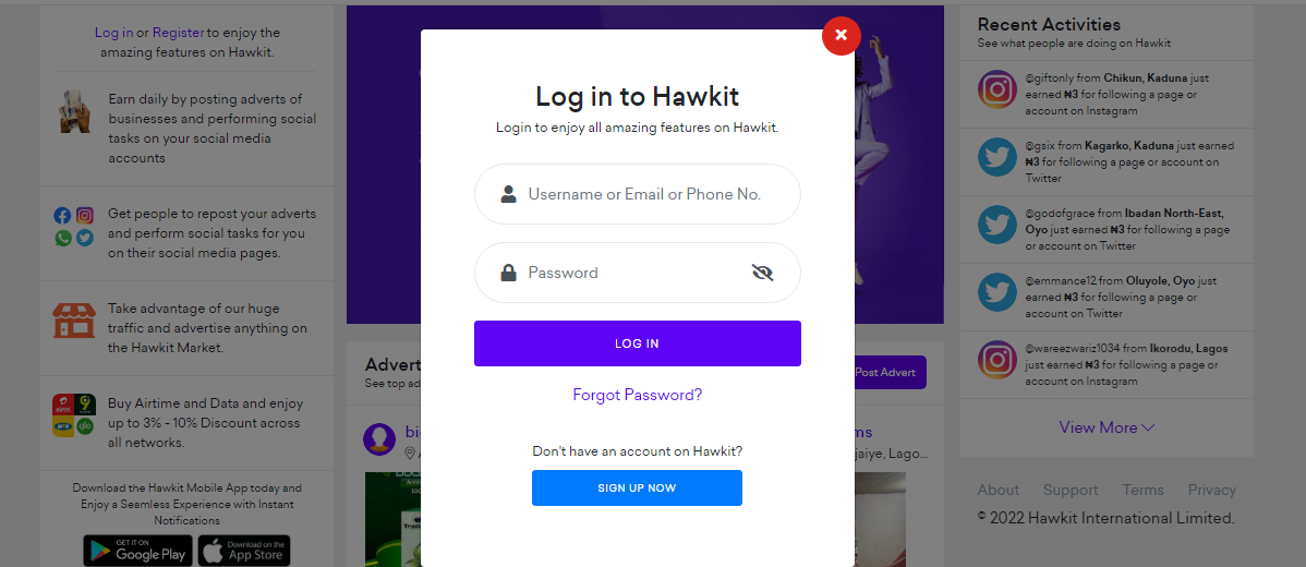 How To Hawkit Login & Register Now Hawkit.ng