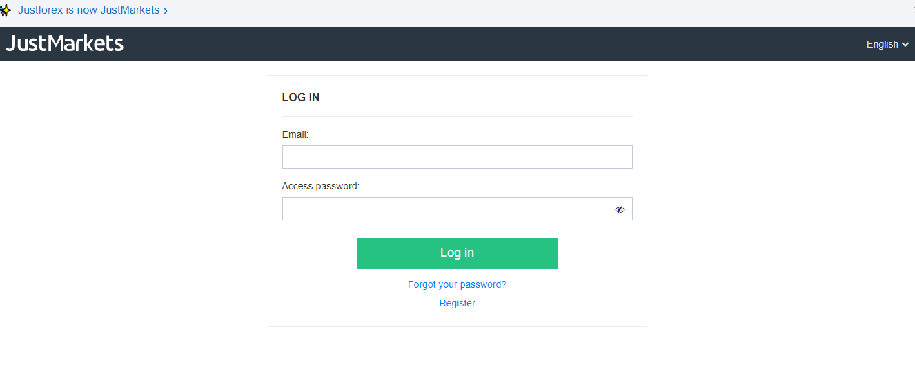 How To Justforex Login & Register Account Justmarkets.com